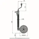 ALKO Stützrad 300 kg Vollgummirad 200x50 Stahlfelge...