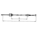 AL-KO Bowdenzüge aushängbar Glocke 24 mm Nippel 8 mm - Profi Longlife HL 520 mm / GL 726 mm