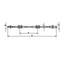 AL-KO Bowdenzüge für abnehmbare + höhenverstellbare AE HL 550 mm / GL 850 mm, C 8 mm, E M12 re, D M12 li