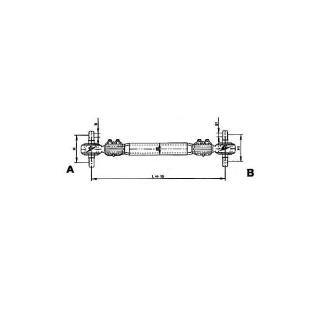 Achsstrebe LIEBHERR Länge: 710 mm, Kugelgelenk A: RS151001, B: RS151002