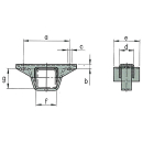 AL-KO Auflagebock zum Klemmen F/G: 60 x 60, A160 B15 C13 D50 E-