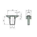 AL-KO Auflagebock zum Klemmen F/G: 60 x 60, A160 B15 C13 D50 E-
