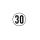 Geschwindigkeitsschild Kunststoff 30 km/h