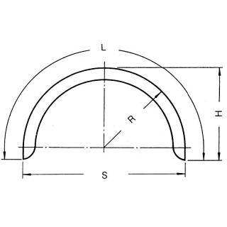 Einachskotflügel Profil 12/40 B260 R430 L1380 S860 H445