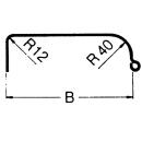Einachskotflügel Profil 12/40 eckigrund B190 L1060 S660 H340