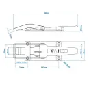 SPP - Zungenverschluss, ZB-09, 267 mm, Flachbügel, verzinkt