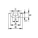 Airline-Zurrschiene Alu L 2998 mm gebohrt B 49 mm, H 16 mm