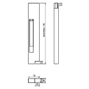 Bordwandverschlüsse ohne Anschlag, eloxiertes Aluminium 400 mm links