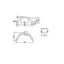 De Haan - Kotflügel für Einachser HR 1962, H 1810/12, B 180/S 640 mm